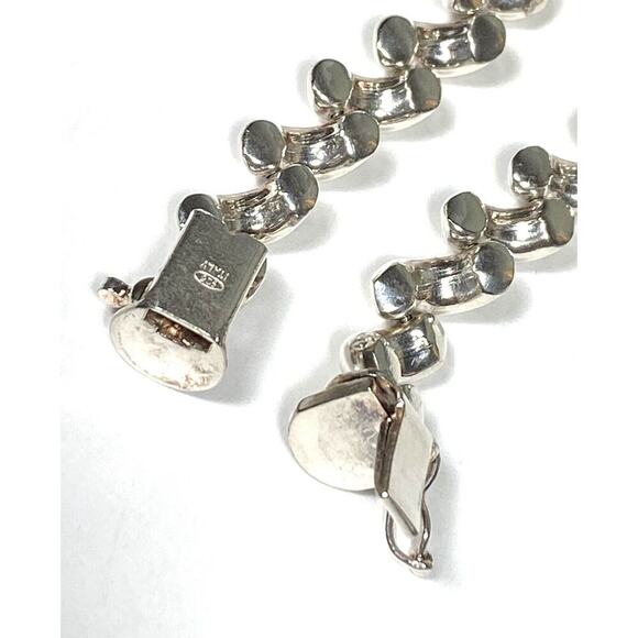 925 Italy Sterling Silver Bracelet Tennis 20.87g 7.5” - Picture 14 of 15